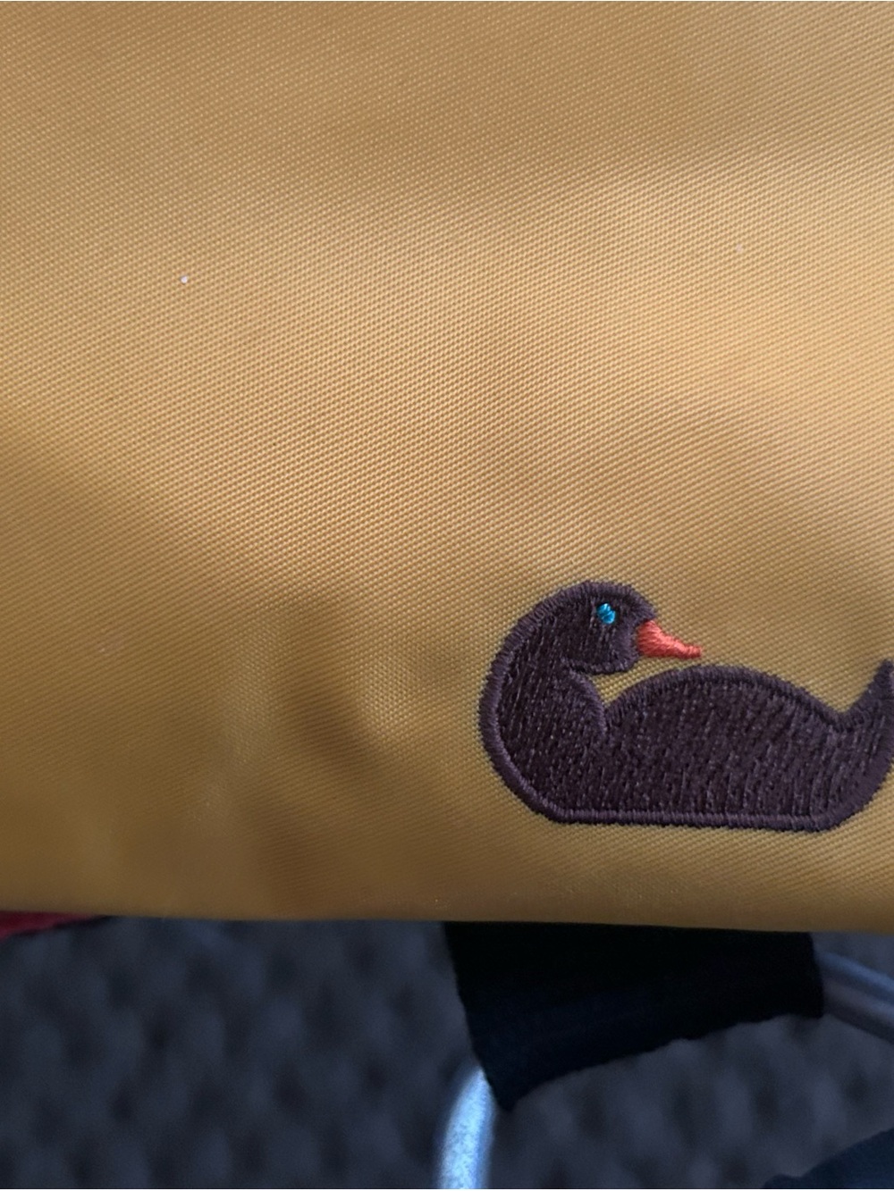 Dooney & Bourke Yellow Nylon Dome Satchel with Brown Leather Trim - Picture 8 of 14